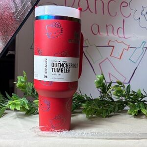 Stanley Red with Gold Hello Kitty Quencher Tumbler-40oz
